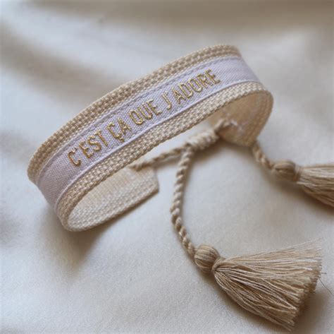 bracelet dior tissu j'adore